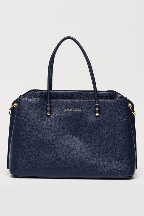 Pierre Cardin, Geanta shopper de piele ecologica cu 2 compartimente, Bleumarin