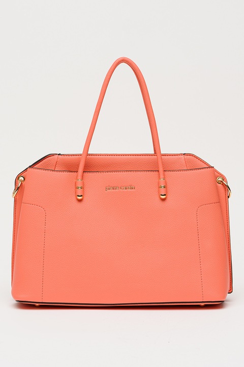 Pierre Cardin, Geanta shopper de piele ecologica cu 2 compartimente, Coral