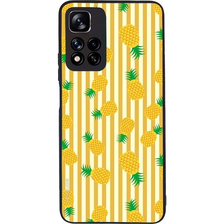 Husa telefon Sonique Fruit Series, Ananas, silicon, multicolor, pentru Xiaomi Redmi Note 11 Pro Plus 5G