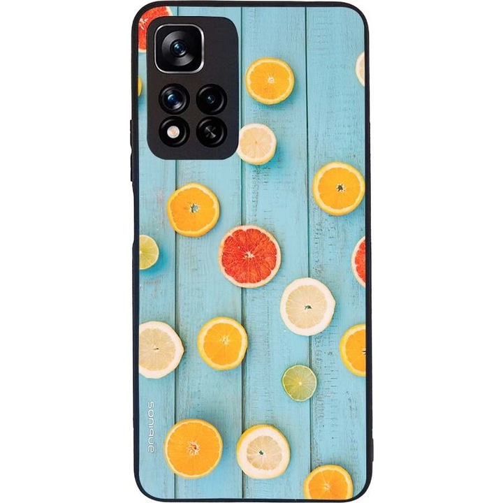 Husa telefon Sonique Fruit Series, pentru Xiaomi Redmi Note 11 Pro Plus 5G, silicon, imprimeuri cu fructe, multicolor