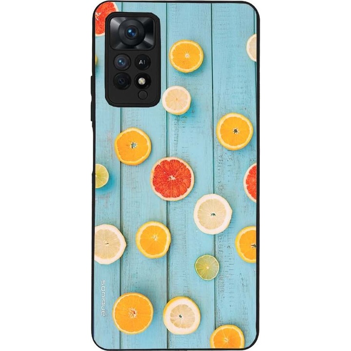 Husa telefon Sonique Fruit Series, pentru Xiaomi Redmi Note 11 Pro 4G/5G, silicon, imprimeuri cu fructe, multicolor