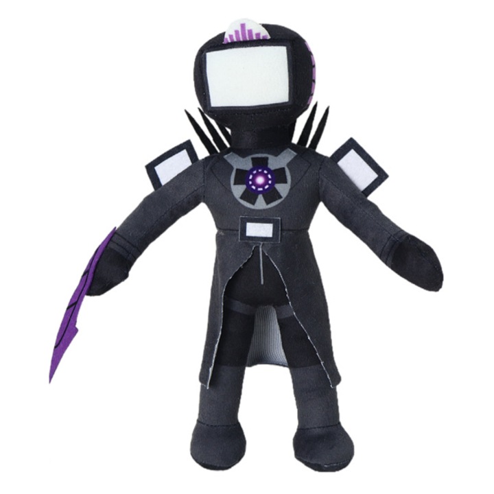 Jucarie de plus Skibidi Toilet Man vs. Surveillance Man, Titan TV King, 28cm