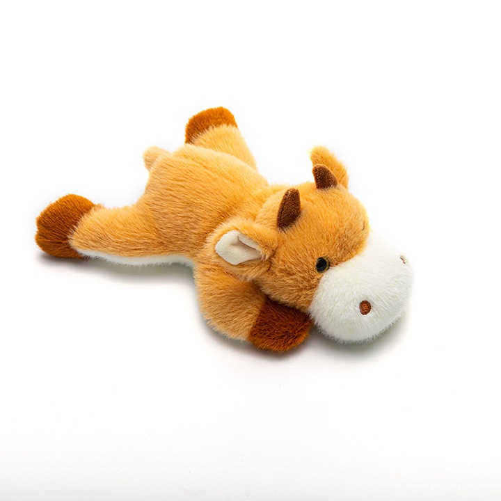 Jucarie de plus, vaca culcata, 15cm, set Jucarii Pocket Treasure