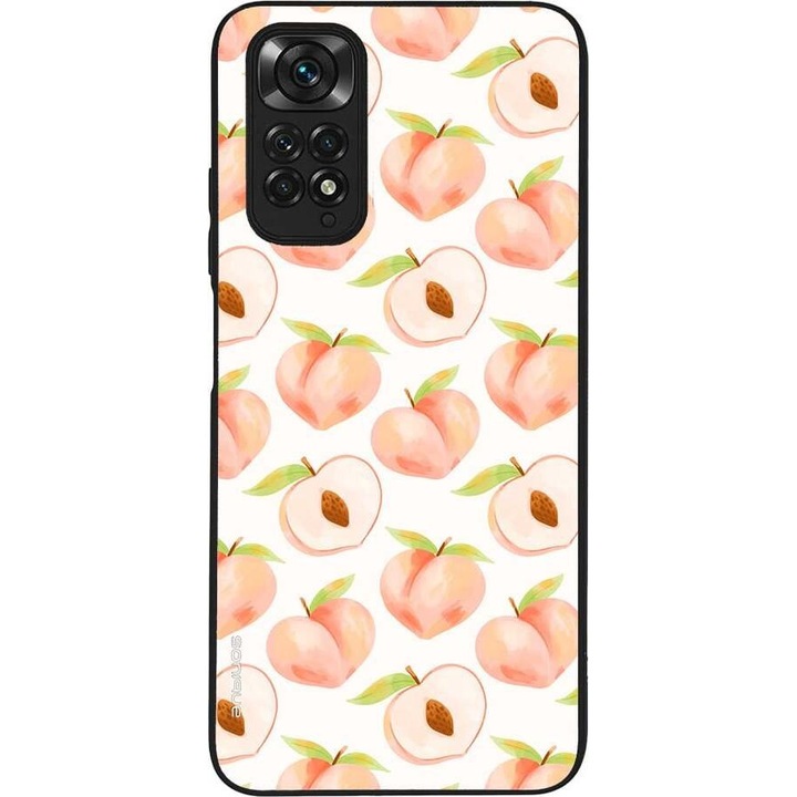 Husa telefon Sonique Fruit Series, pentru Xiaomi Redmi Note 11 4G / Redmi Note 11S, silicon, imprimeuri cu fructe, roz