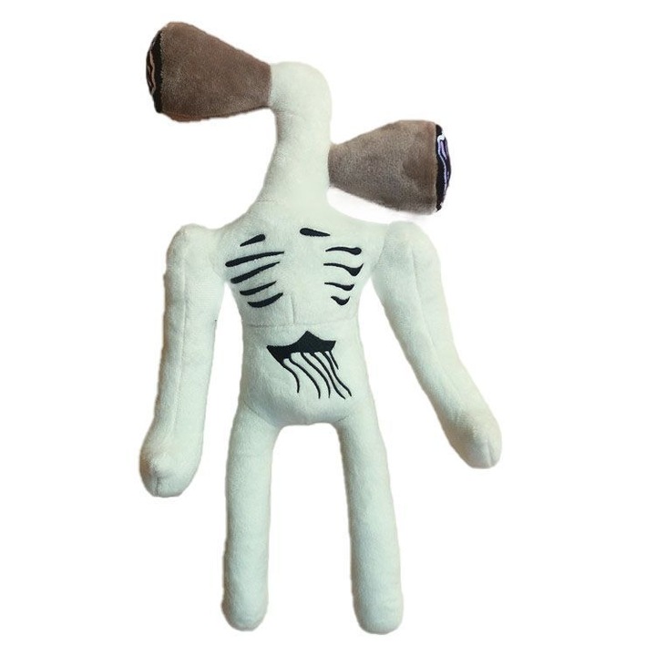 Jucarie de plus deformabila cu fluier, 40cm, alb