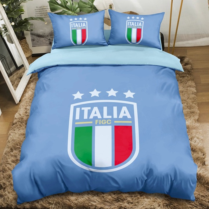 Világkupa futballcsapat ágyneműgarnitúra, Olaszország, 4 részes, 1.5m x 2m
