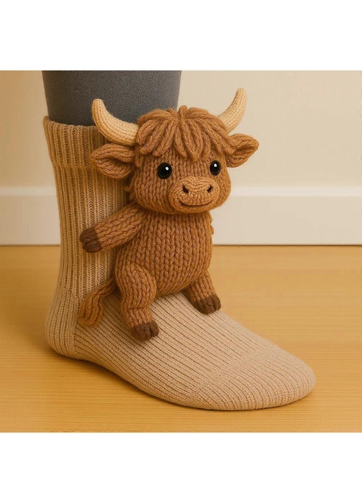 Sosete dama, T-Rex, design amuzant, elastic, multicolor, marime unica (5-11)