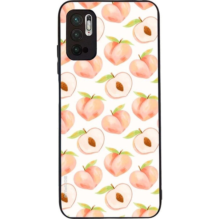 Husa telefon Sonique Fruit Series, pentru Xiaomi Redmi Note 10 5G / Poco M3 Pro 5G, silicon, imprimeuri cu fructe, rosu
