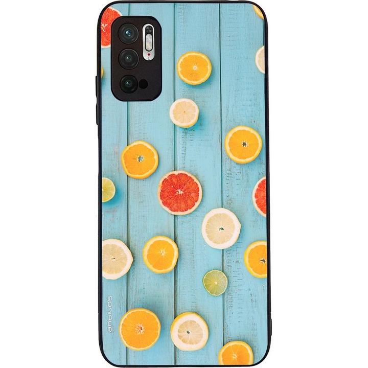 Husa telefon Sonique Fruit Series, pentru Xiaomi Redmi Note 10 5G / Poco M3 Pro 5G, silicon, multicolor, 10x15cm