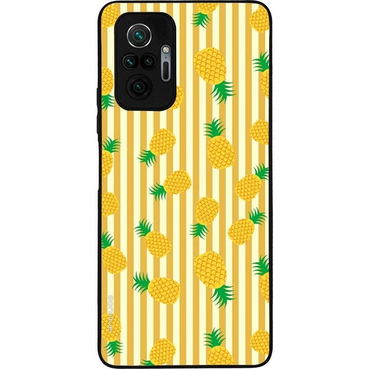 Husa telefon Sonique Fruit Series, Ananas, silicon, multicolor, pentru Xiaomi Redmi Note 10 Pro
