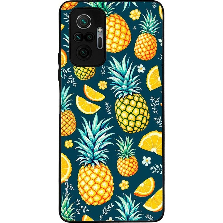 Husa telefon Sonique Fruit Series, pentru Xiaomi Redmi Note 10 Pro, imprimeu ananas, silicon, acrilic