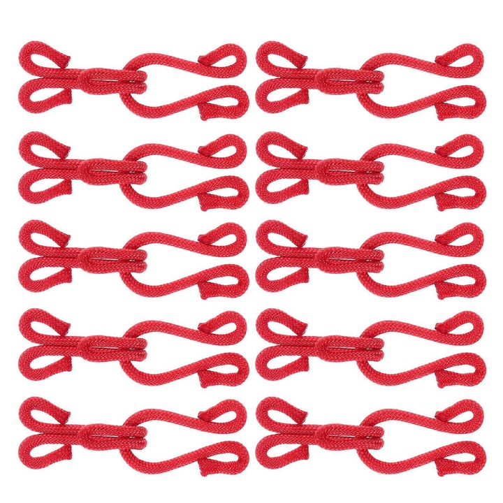 Láthatatlan gallérkampó készlet, piros, 10 darab, 2.10x1.20x0.15cm