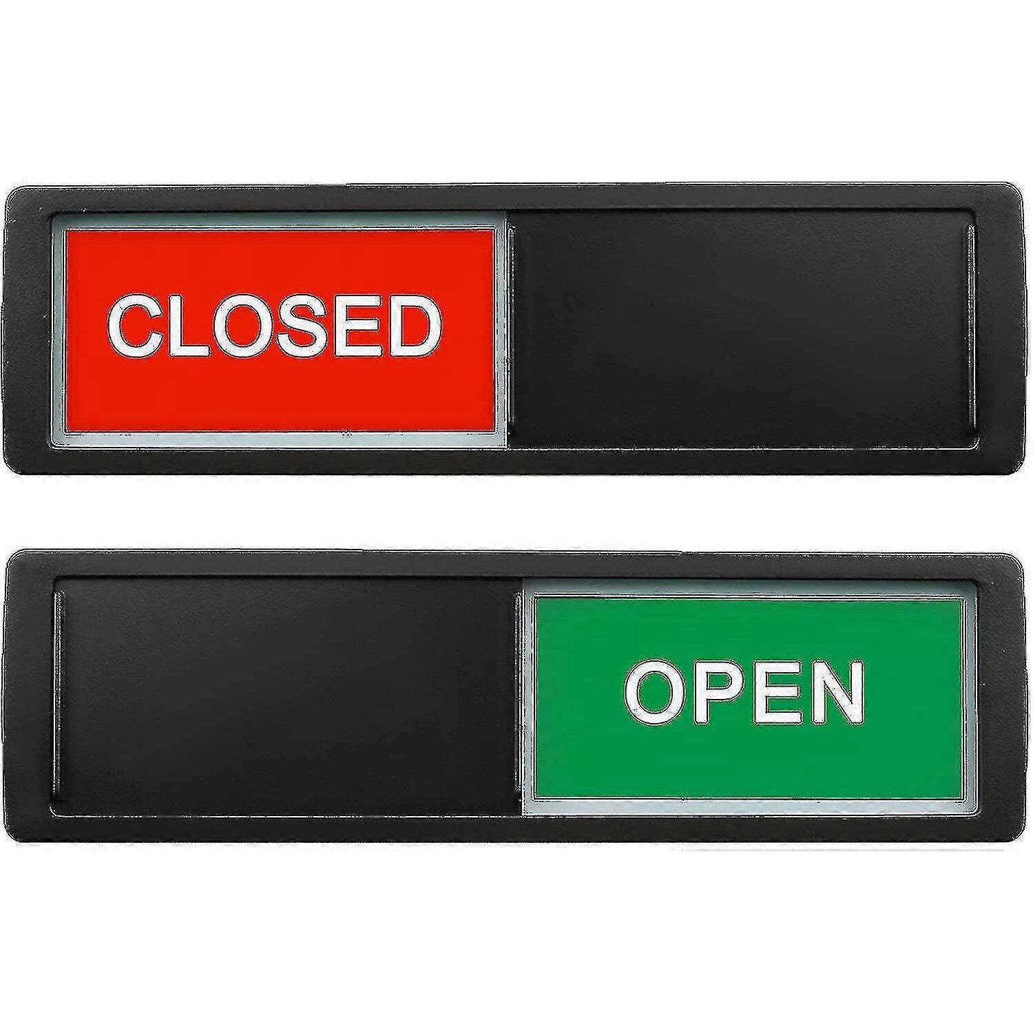 Control Semn Semn de usa deschis/inchis, indicator pentru afaceri, aluminiu, negru ...