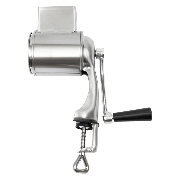 Razătoare rotativă manuală, 5 lame tip tambur, oțel inoxidabil, argintie, 10x24 cm