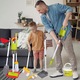 Bedee gyerek takarítójáték készlet, 14 db, piros, ABS