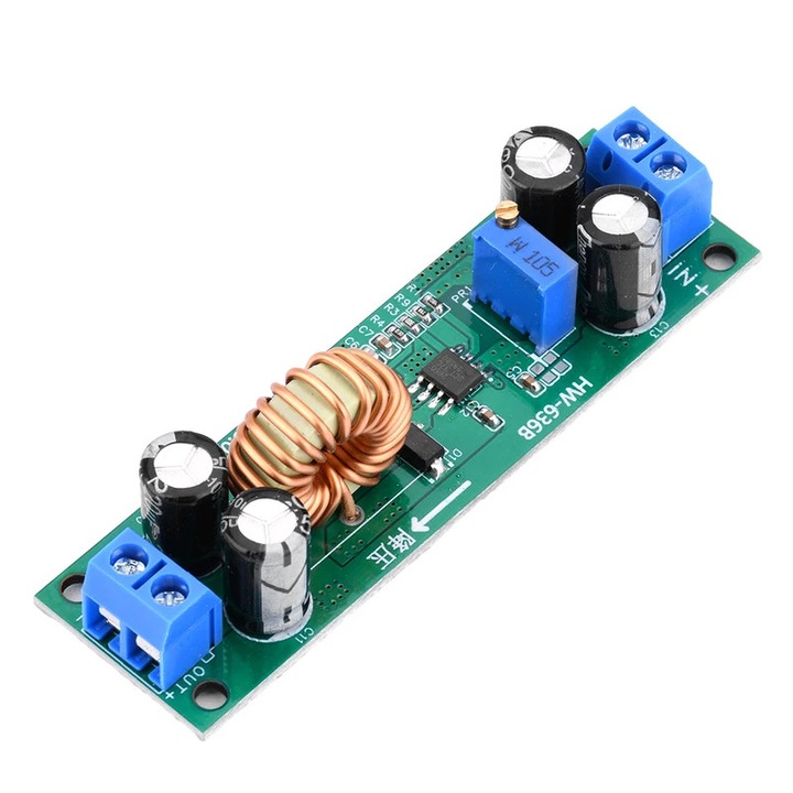DC-DC 6.5V-60V la 1.25V-30V 10A Modul Convertor Buck Reglabil Step-Down, Regulator de Tensiune, Redresare Sincrona