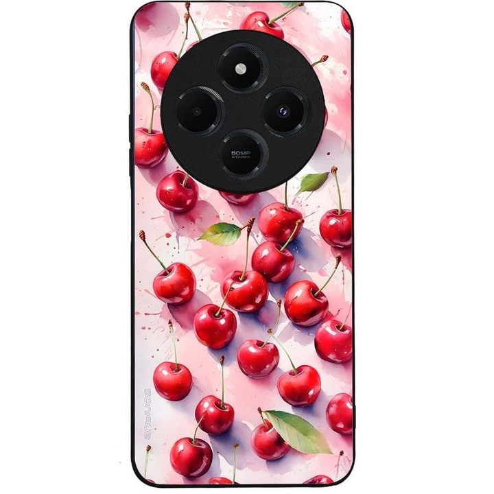Husa telefon Sonique Fruit Series, pentru Xiaomi Redmi 14C 4G / Poco C75 4G / Redmi A4 5G, silicon, imprimeu fructe, rosie