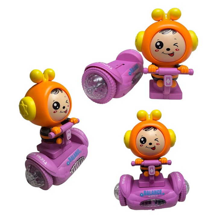 Masinuta interactiva Robot Balance Car – Versiune Dinozaur, cu lumini si muzica