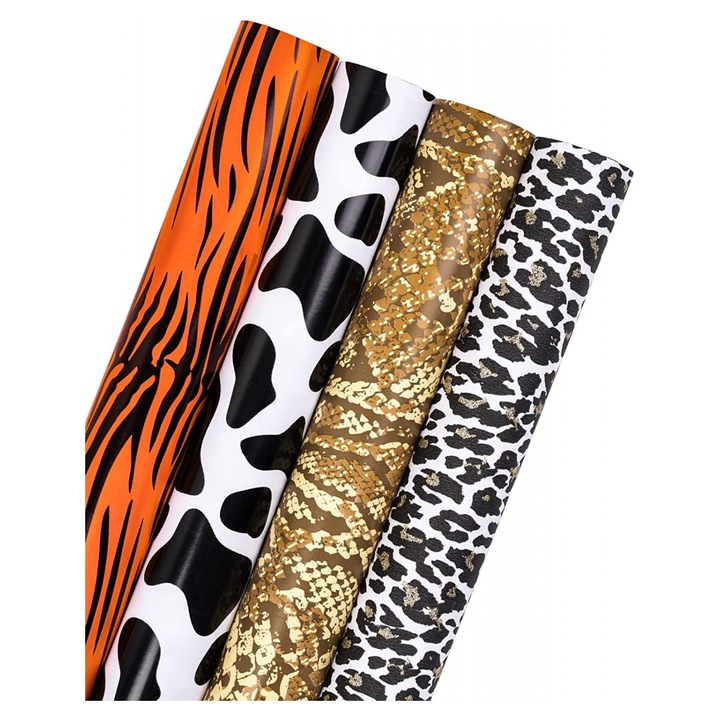 Set 4 role de hartie pentru impachetat Ruspepa, 76 X 305 cm, multicolor