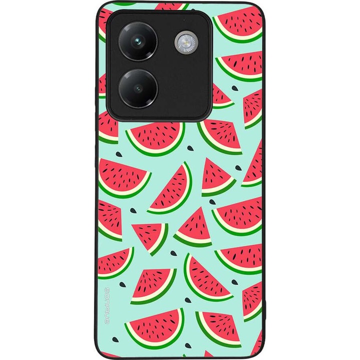 Husa telefon Sonique Fruit Series, pentru Xiaomi Poco M7 Pro 5G, imprimeu fructe, silicon, multicolor