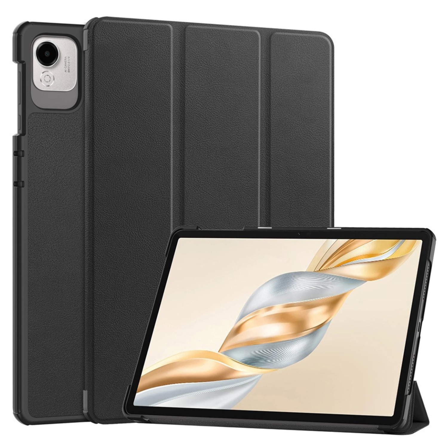 Husa pentru Honor Pad X9a / X9 / X8 Pro / X9 Pro Comari® EliteCover, protectie completa, functie stand multipla, design elegant tip carte, Negru