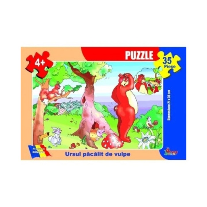 35 darabos puzzle - A róka és a medve