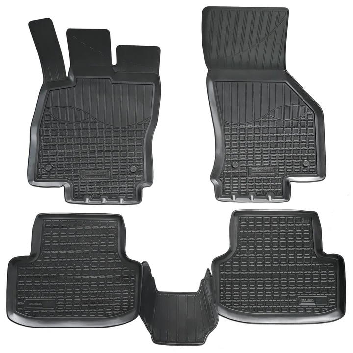 Set de 4 covorase cauciuc 3D stil tavita premium pentru Seat Leon 5F din 2012-2020