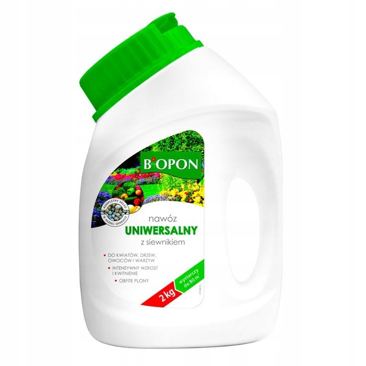 Ingrasamant Universal Cu Semanatoare, Biopon, Granule Multicomponente, 2kg, Ideal Pentru Flori Legume Pomi Fructiferi Si Plante Ornamentale, Bogat In Npk Si Magneziu, Aplicare Usoara, Fertilizant Gradina Nutrienti Recolta Dezvoltare