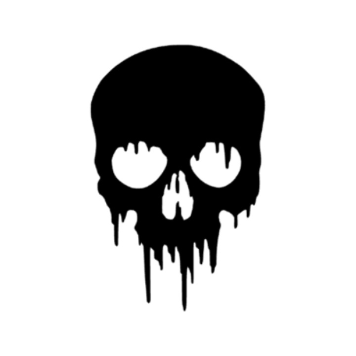 Sticker CRANIU 1 Alb – 30x20cm, Waterproof, Autoadeziv, Rezistent la Zgarieturi, pentru Laptop, Telefon, Valiza, masina, Design Modern