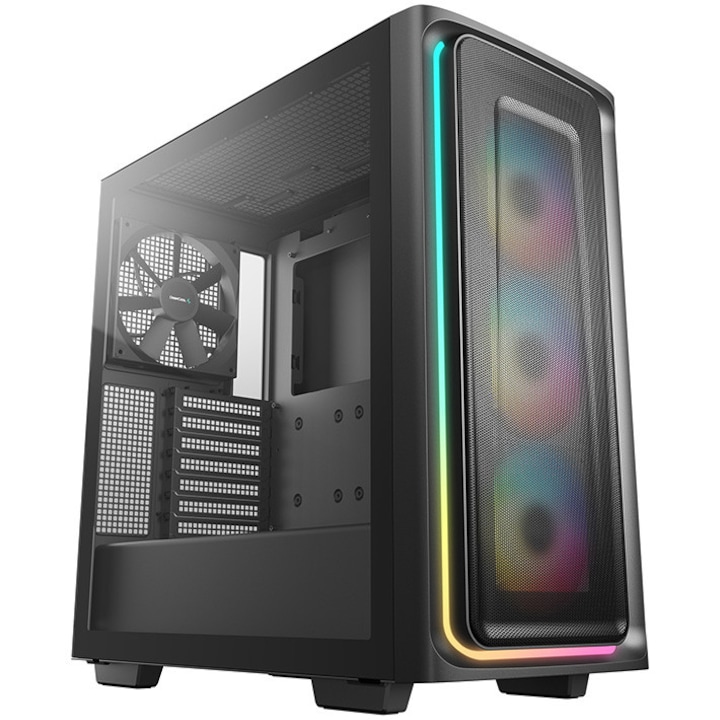 Carcasa PC Corsair 480T Airflow, sursa CX750W bronz si 3 ventilatoare RS120 ARGB incluse, port USB-C