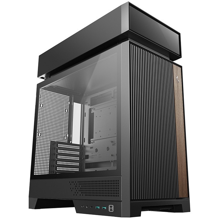 Кутия за компютър Deepcool CL660, Mid Tower, дизайн с въздушен поток, панел от закалено стъкло, черна