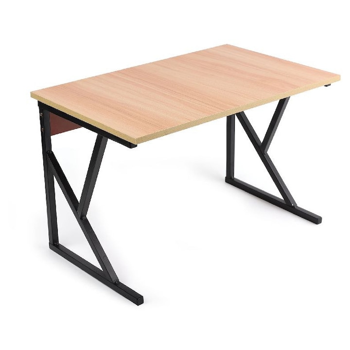 Raft multifunctional Confortime, 54x34.5x33cm, Lemn si Metal, negru, suport cuptor microunde sau imprimanta