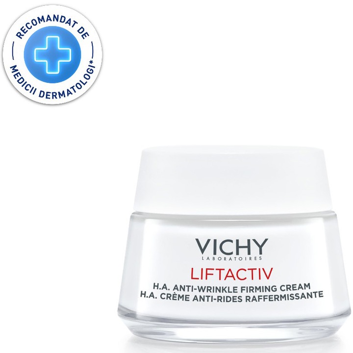 Crema de fata antirid si fermitate Vichy Liftactiv H.A. pentru ten uscat, 50 ml