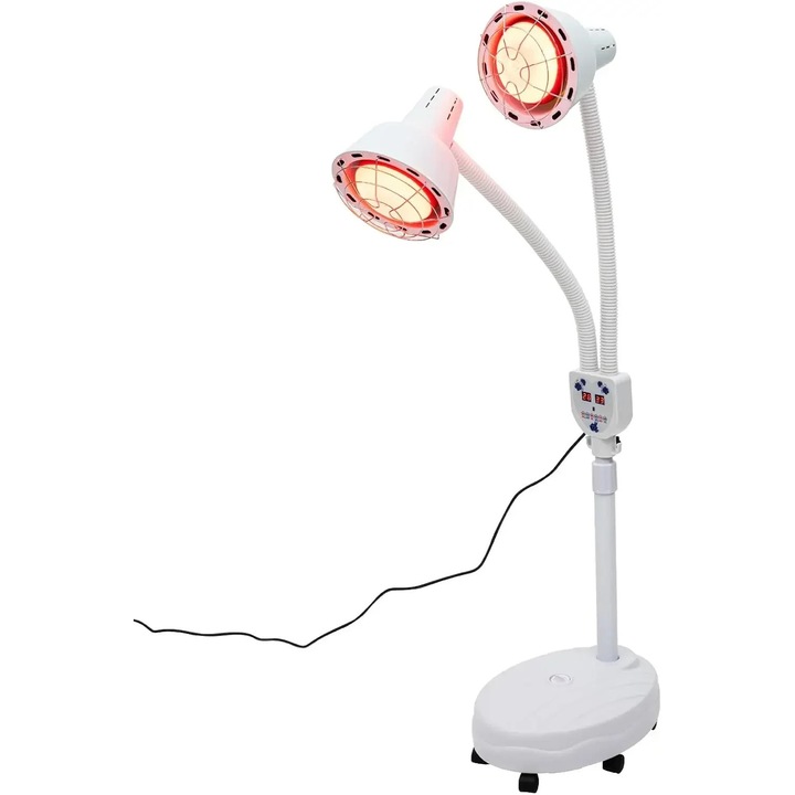 Lampa de încălzire cu infraroșu, terapie, rotativă 360, alb, 128x158cm