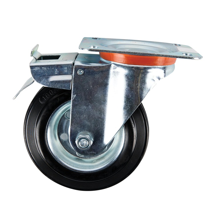 Колело за устройства от масивна гума, 160 x 40 мм, 150 кг