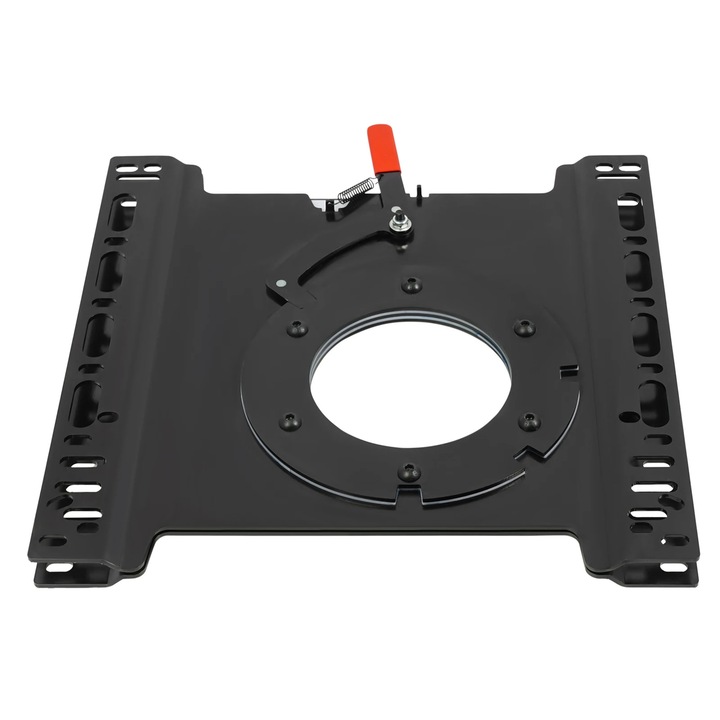 Bază rotativă pentru scaun, negru, 0-360°, 46, 5x46x3cm, pentru partea șoferului