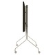 TV állvány kerekekkel, univerzális Pedestal, Moon Rollin' Regular, 40"-60" (101-152 cm) képátlóhoz, maximális terhelhetőség 50 kg, forgatható és csúszásmentes kerekek, könnyen összeszerelhető, szatén rozsdamentes acél, skandináv design, krém