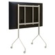 TV állvány kerekekkel, univerzális Pedestal, Moon Rollin' Regular, 40"-60" (101-152 cm) képátlóhoz, maximális terhelhetőség 50 kg, forgatható és csúszásmentes kerekek, könnyen összeszerelhető, szatén rozsdamentes acél, skandináv design, krém