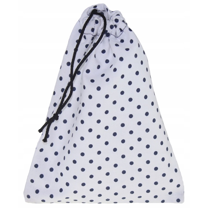 Sac Bumbac Alb cu Puncte Negre 15x20cm, 145g, Set 1 buc