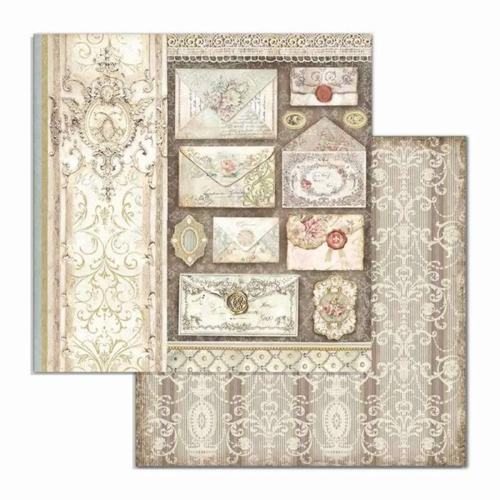 Kétoldalas papír 31, 5x30 cm - Levelek