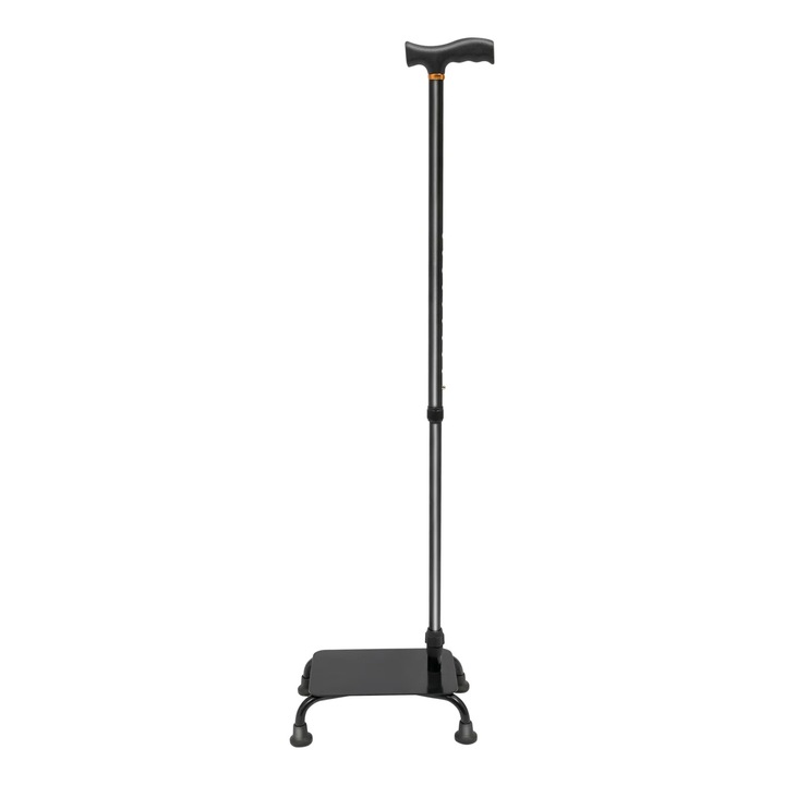 Baston cu jumatate de treapta, reglabil 85-105 cm, antiderapant, negru