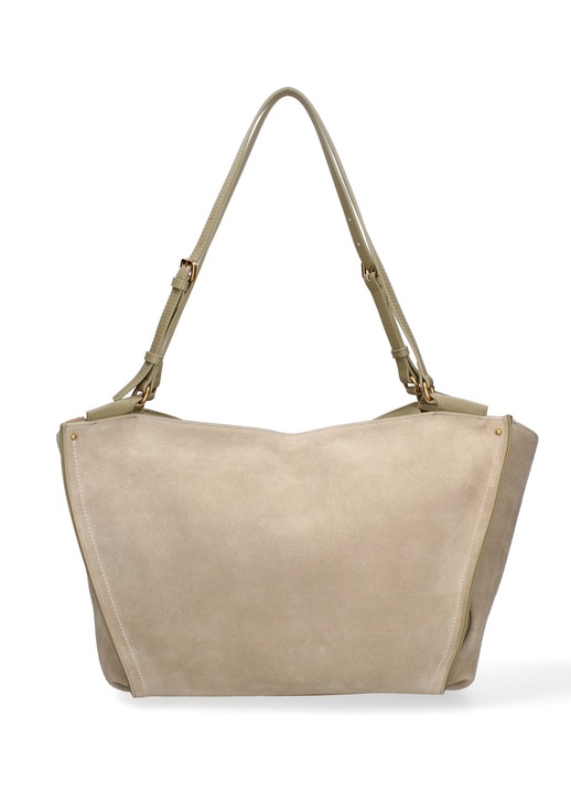 Chiara Ferretti, Geanta shopper de piele intoarsa cu bareta Evanthe Chic, Verde