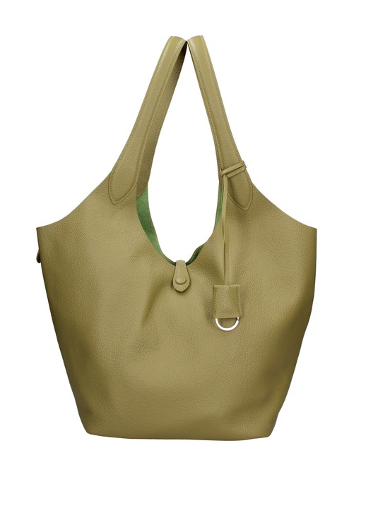 Chiara Ferretti, Geanta de piele intoarsa cu bareta si etui interior Carys Chic, Verde