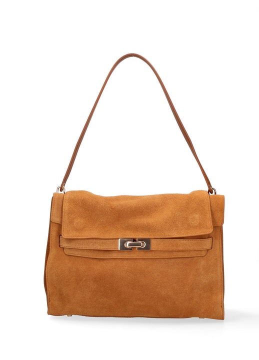 Chiara Ferretti, Geanta de piele intoarsa Oriana Lux, Maro inchis