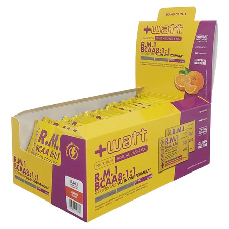 Portocala Rasa Pudra de recuperare R.M.1 BCAA 8:1:1 +Watt, aroma portocala, cutie cu ...