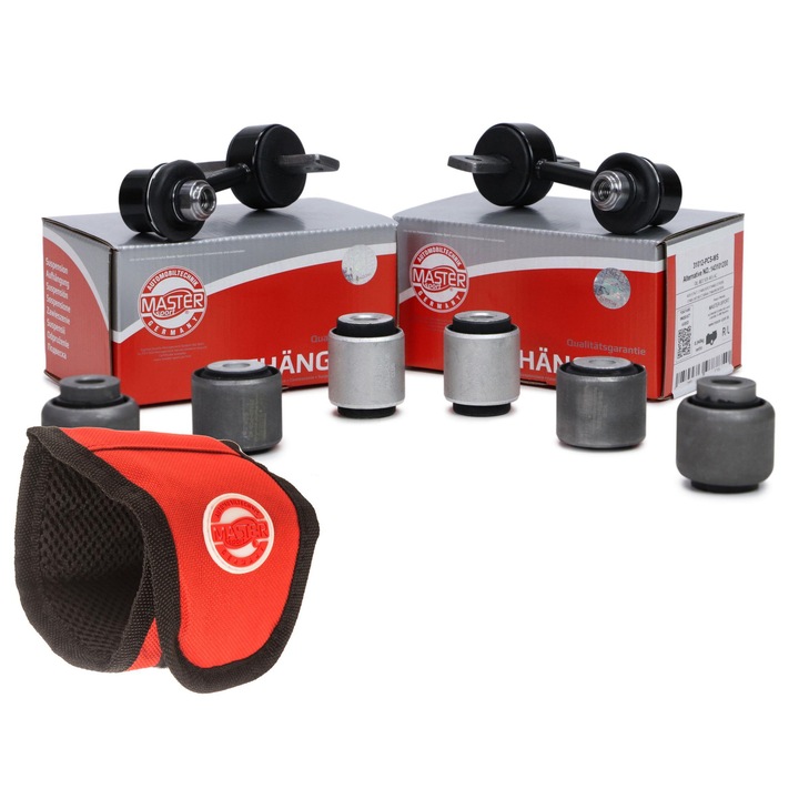 Master-Sport hátsó felfüggesztés javító készlet, 4 darabos, kopásálló, Audi A4 B6 kompatibilis