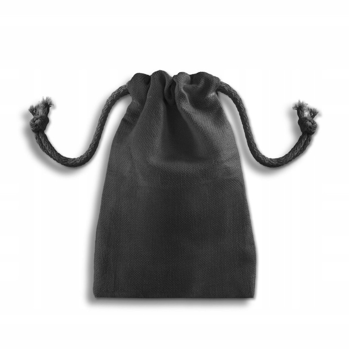 Sac din bumbac, Allbag, 10x15 cm, negru, 220g, pentru bujuterii