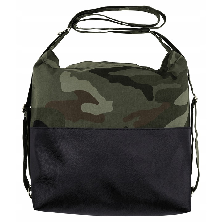 Rucsac Allbag, 32x42 cm, bumbac/piele ecologica, 2 in 1, unisex
