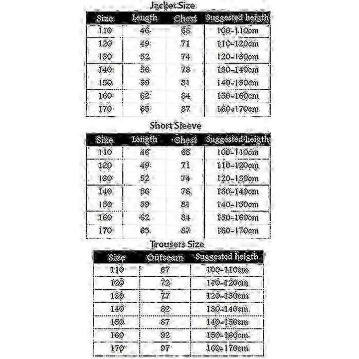 Комплект костюм Squid Game, 3 части, яке, риза с къс ръкав, панталони, многоцветен, 120см