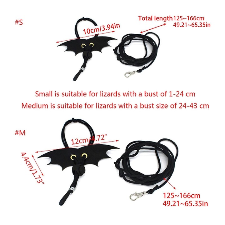 Set zgarda si lesa pentru soparle, ajustabil, negru